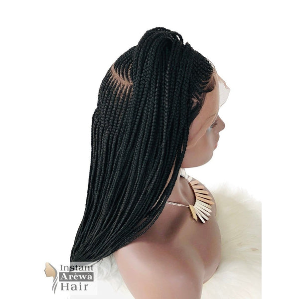 Half-High Ponytail Cornrow Wig - Instant Arẹ̀wà Hair