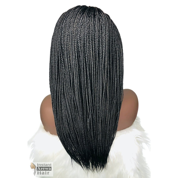 Tiara-Crown Cornrow Wig - Instant Arẹ̀wà Hair