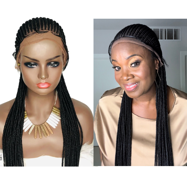 Straight-Back Cornrow Wig (Style 4)
