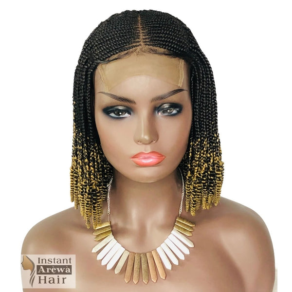 Bob Mid-Part Cornrow Wig