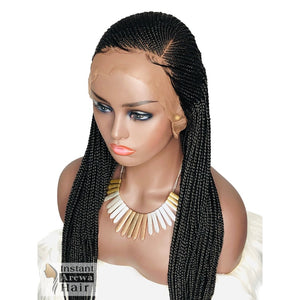 Side-Part Cornrow Wig (Style 5) - Instant Arẹ̀wà Hair