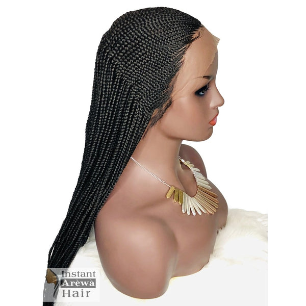 Side-Part Cornrow Wig (Style 5) - Instant Arẹ̀wà Hair