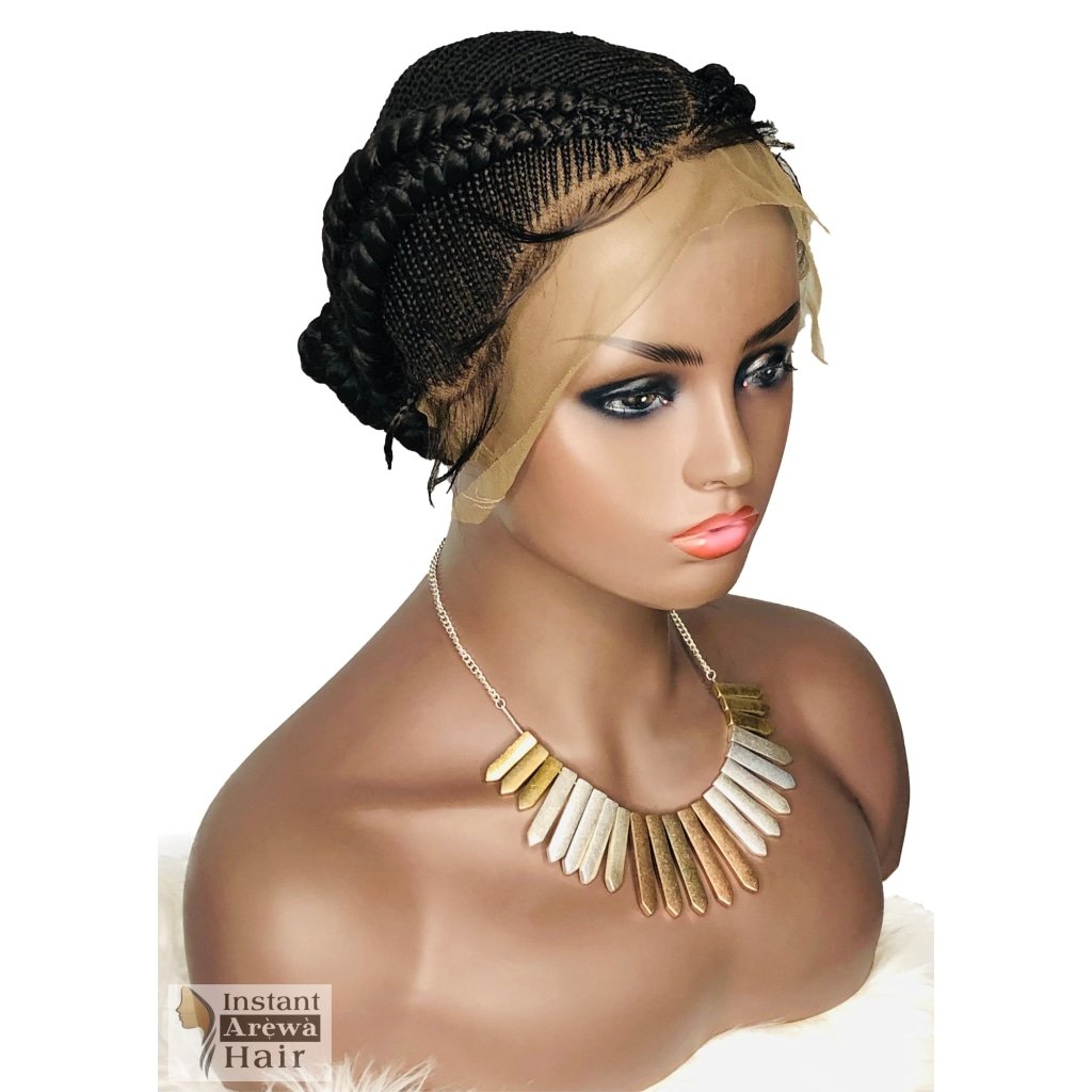 Double Cornrow Bun Wig