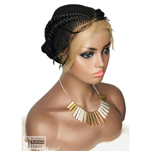 Double Cornrow Bun Wig
