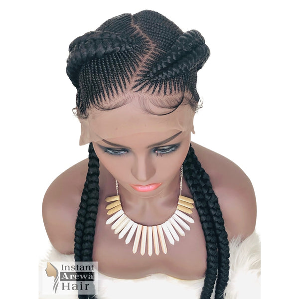 Double Cornrow Wig - Instant Arẹ̀wà Hair