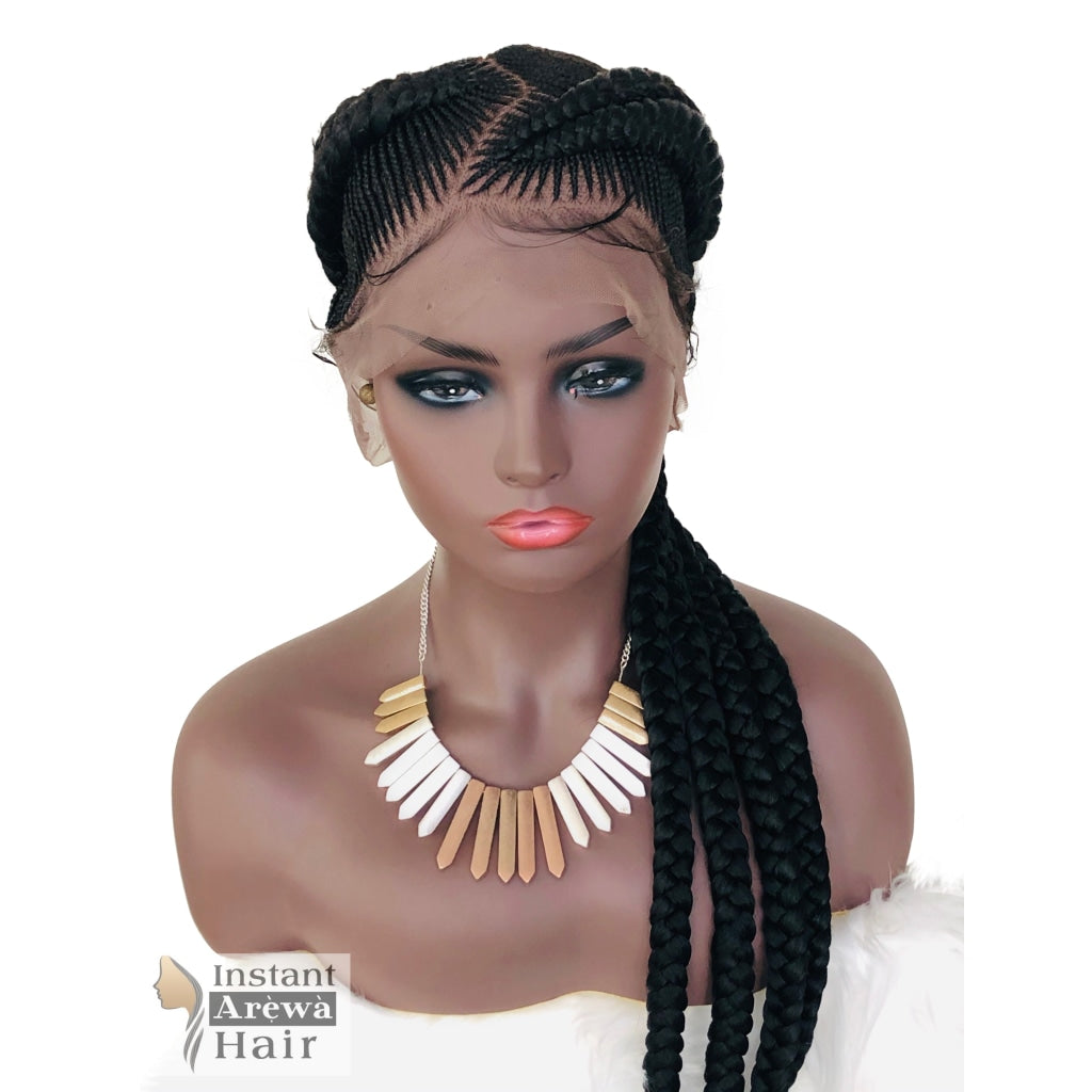 Double Cornrow Wig - Instant Arẹ̀wà Hair