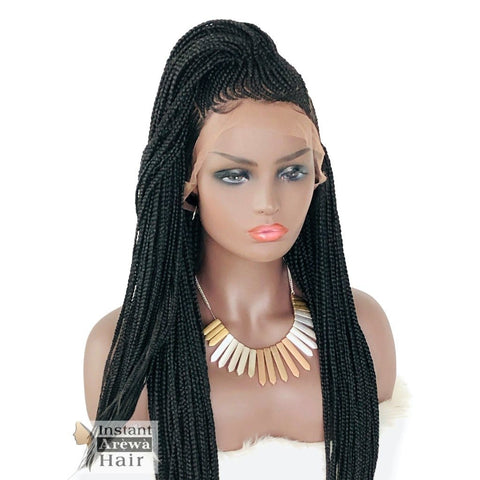 Half-High Ponytail Cornrow Wig - Instant Arẹ̀wà Hair