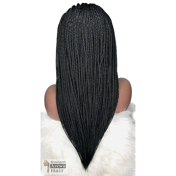 Half-Straight-Back Cornrow Wig - Instant Arẹ̀wà Hair