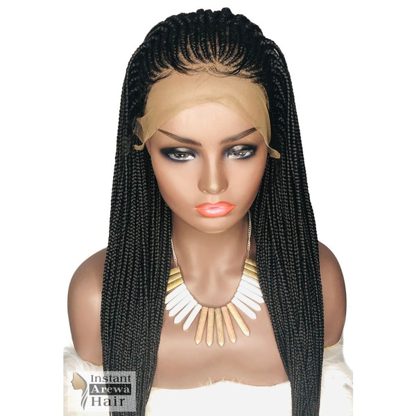 Half-Straight-Back Cornrow Wig - Instant Arẹ̀wà Hair