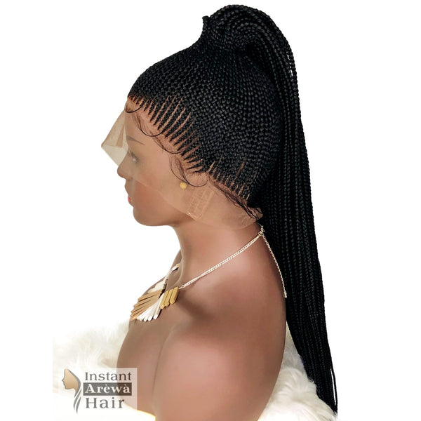 High Ponytail Cornrow Wig (Style 2) - Instant Arẹ̀wà Hair