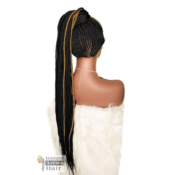 High Ponytail Cornrow Wig (Style 1) - Instant Arẹ̀wà Hair