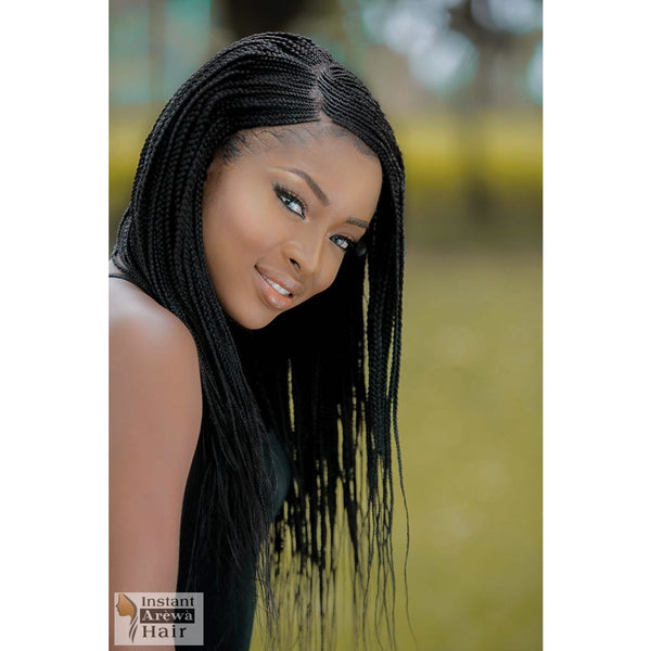 Side-Part Cornrow Wig (Style 1) - Instant Arẹ̀wà Hair
