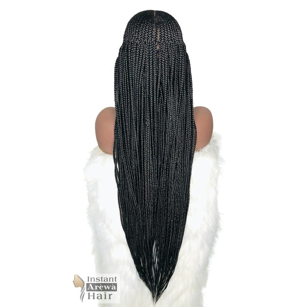 Mid-Part Cornrow Wig (Style 4) - Instant Arẹ̀wà Hair