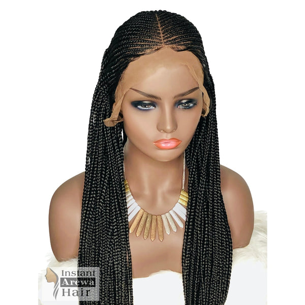 Mid-Part Cornrow Wig (Style 4) - Instant Arẹ̀wà Hair