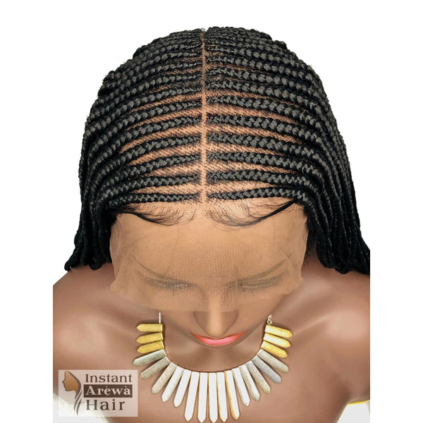 Mid-Part Cornrow Wig (Style 2) - Instant Arẹ̀wà Hair