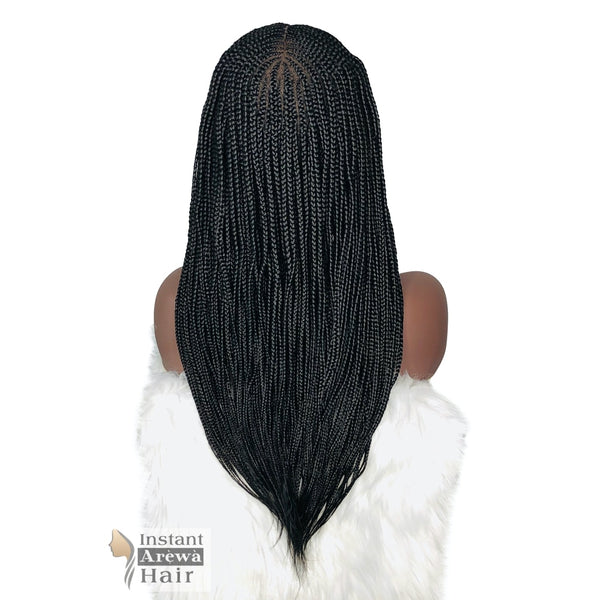Mid-Part Cornrow Wig (Style 2) - Instant Arẹ̀wà Hair