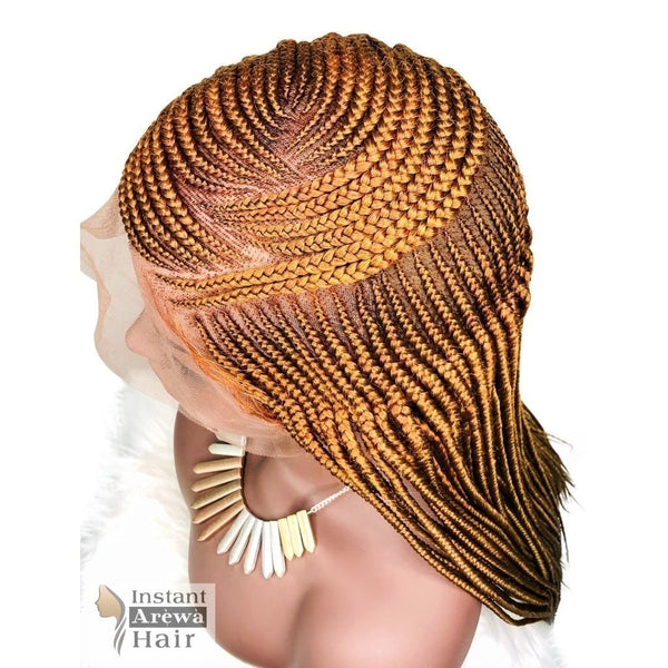 Side-Part Cornrow Wig (Style 3) - Instant Arẹ̀wà Hair