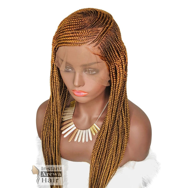 Side-Part Cornrow Wig (Style 3) - Instant Arẹ̀wà Hair