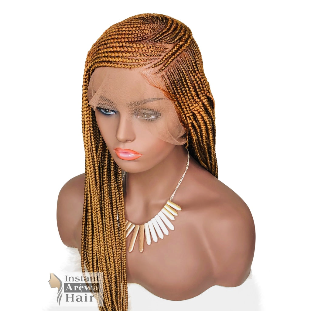 Side-Part Cornrow Wig (Style 3) - Instant Arẹ̀wà Hair