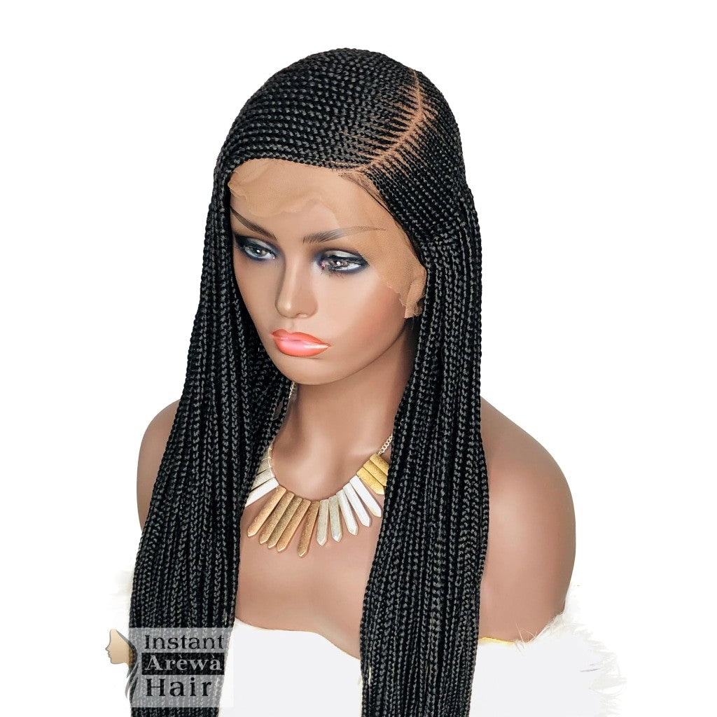 Side Part Corn Rwos Side-Part Cornrow Wig (Style 1)