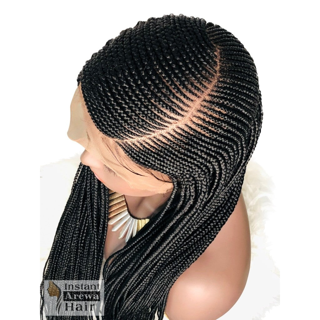 Side Part Corn Rwos Side-Part Cornrow Wig (Style 1)