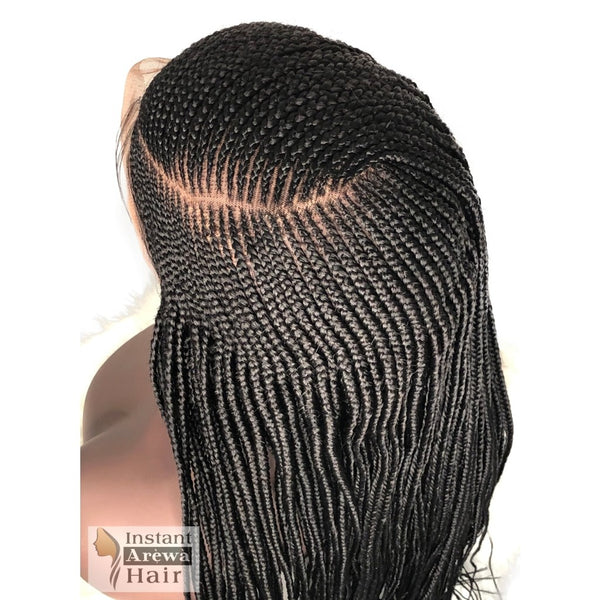 Side-Part Cornrow Wig (Style 1) - Instant Arẹ̀wà Hair