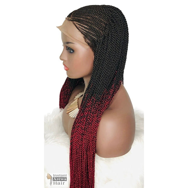Side-Part Cornrow Wig (Style 4)