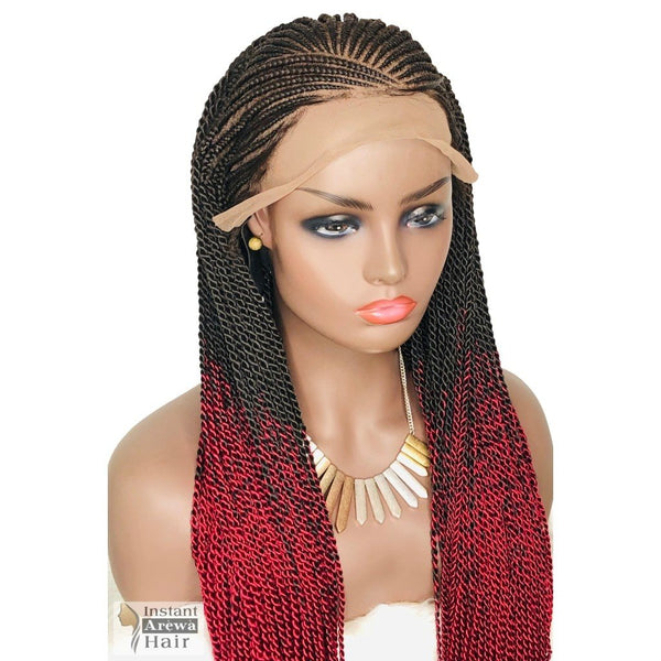 Side-Part Cornrow Wig (Style 4)