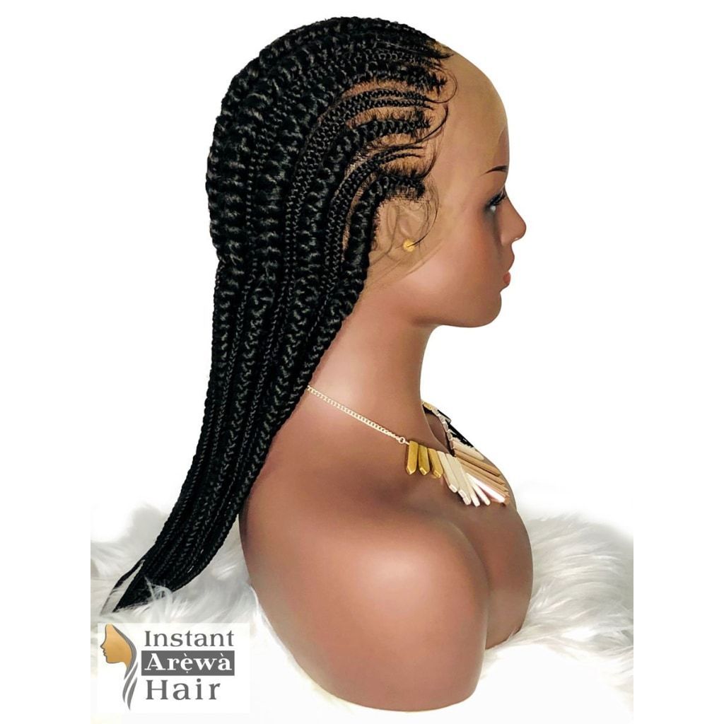 Straight-Back Cornrow Wig (Style 1) Instant Arẹ̀wà Hair