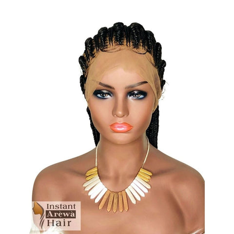 Straight-Back Cornrow Wig (Style 1) - Instant Arẹ̀wà Hair